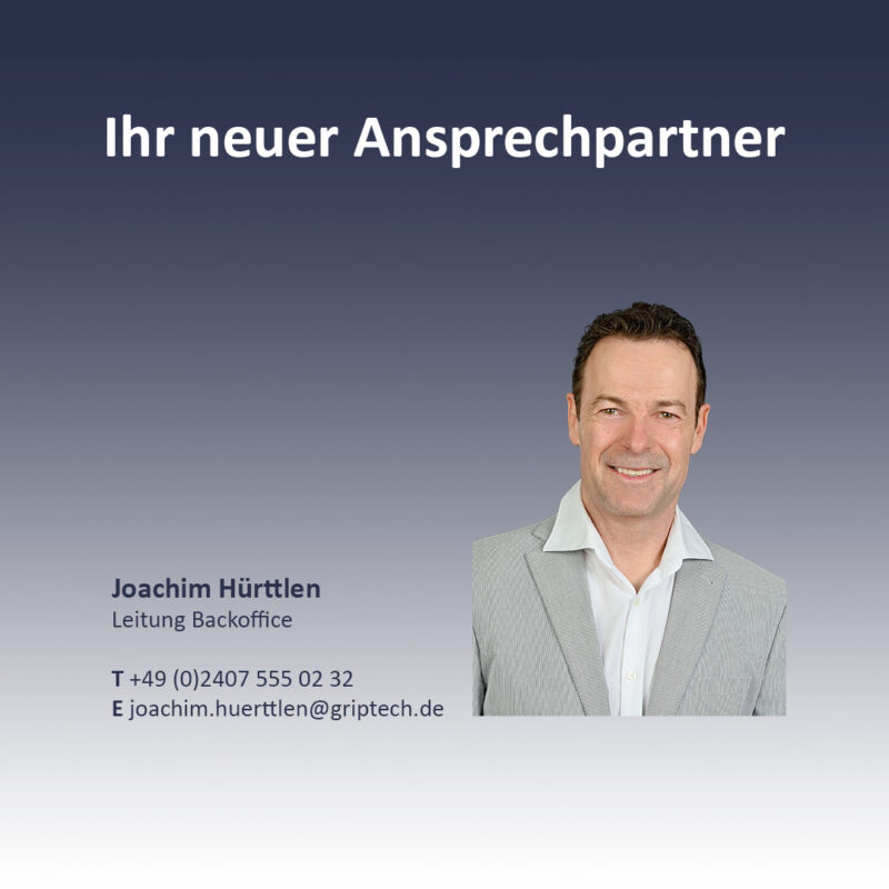 Joachim Hürttlen - Your new contact in the back office