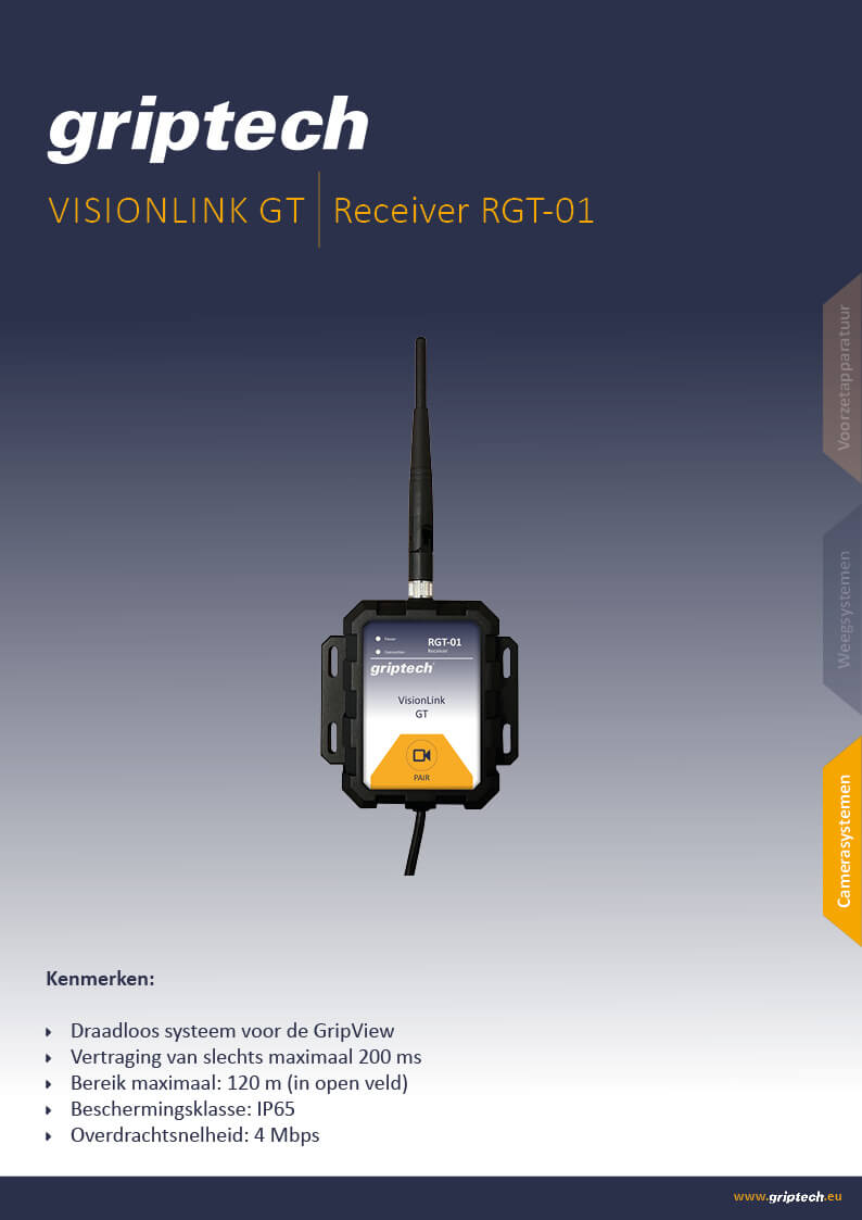 Gegevensblad VisionLink GT Receiver RGT-01