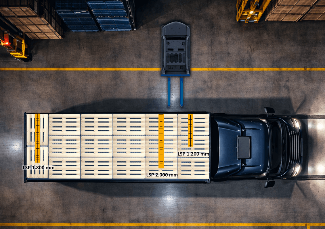 Längsstauung: Maximale LKW-Auslastung mit Einfluss auf den Lastschwerpunkt
